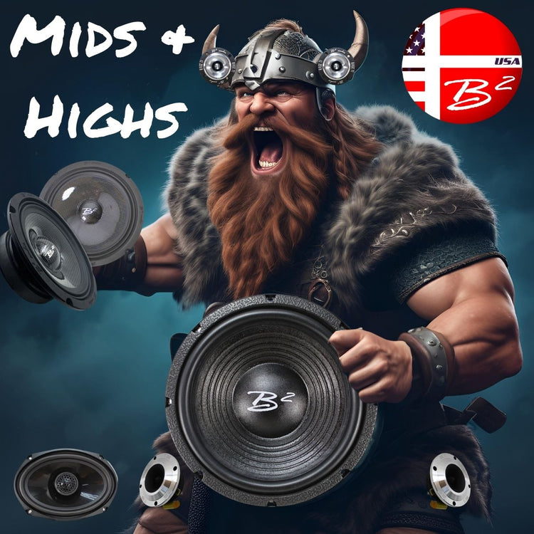 B2 Audio RAGE Series mids and highs speakers – tweeters, midrange, coaxial, compression drivers, and marine carbon fiber speakers.