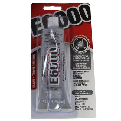 E6000 Industrial Strength Clear Medium Viscosity Waterproof Adhesive- 3.7 fl oz