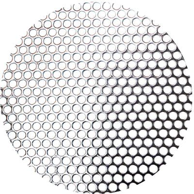 2' x 4' Shiny Metal Finish Mesh Grill Sheet Staggered Row with 3/16" Holes