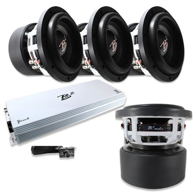B2-Z6-COMBO7 | B2 ZERO6 6K Amp + 4x RAMPAGE 8" 1000W RMS Carbon Fiber Subs