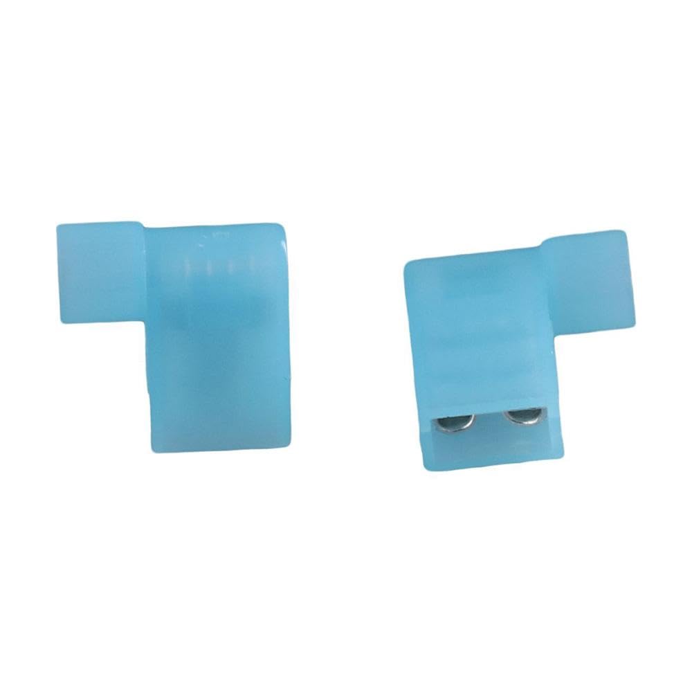 100 Pack 14 to 16 Gauge Blue Flag Spade Female Terminals 90 Degree Connectors