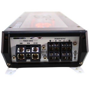 B2 Audio RIOT 4-Channel 1.8K 1800W 2-Ohm Class D Full Range Amplifier w/ RGB LED Illumination