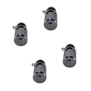 2 Pairs of 4 Gauge Brass/Nickel Plated Speaker Push Terminals (4 pcs)