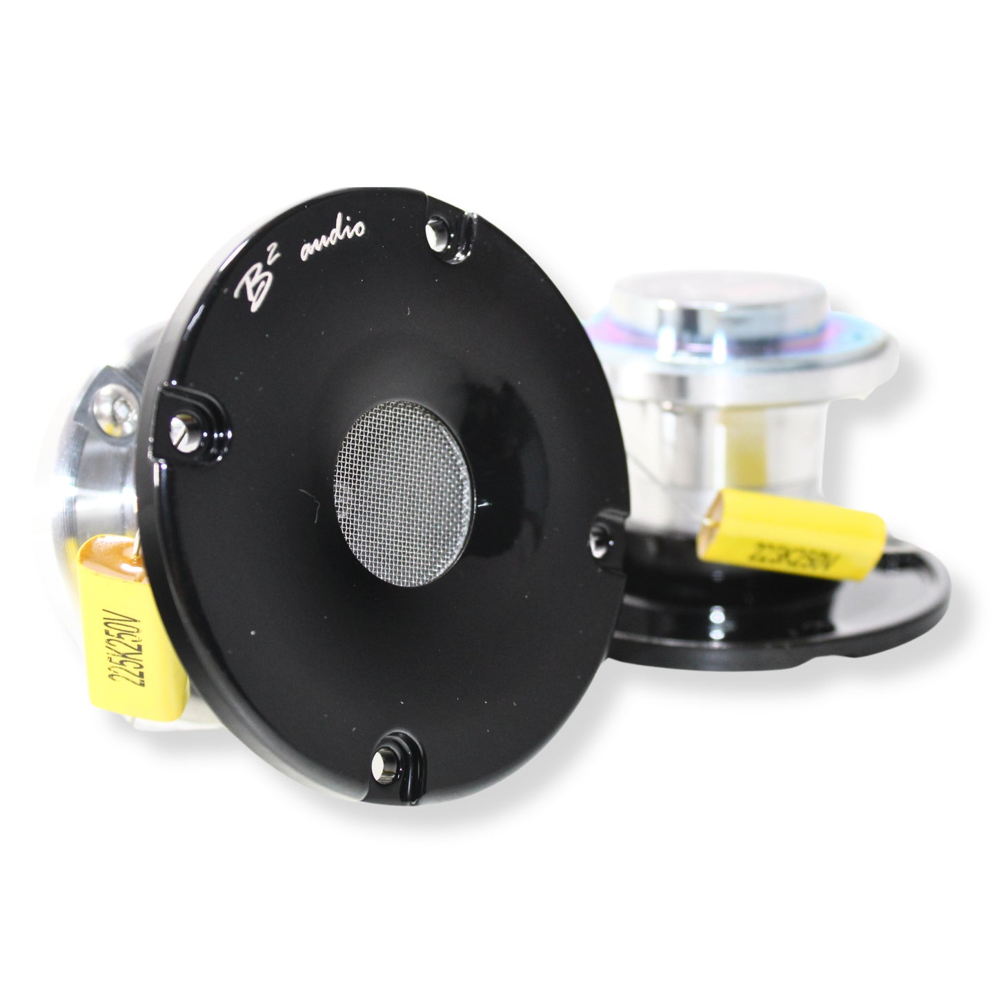 B2 Audio RAGE Series Pair of 1" 4-Ohm 20 Watt RMS Shallow Mount Compression Drivers, OD 3.15" w/ Horn RAGE CDR
