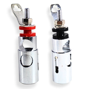 Big Jeff Audio 4 Ga Tall Speaker Push Terminal Brass/Nickel Plated Black-Red