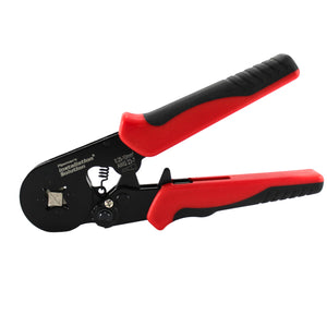 7" Red Ferrule Crimping Tool IS-TFC-7510 Adjustable Ratchet Wire Terminal Crimper