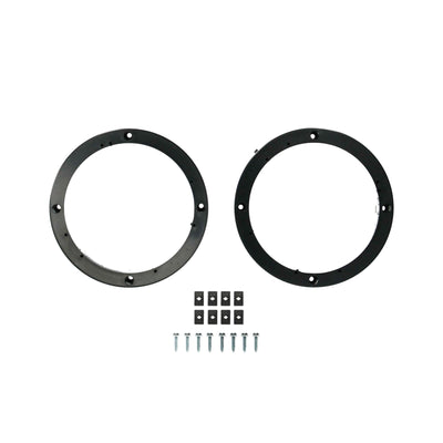 Pair of Universal ABS Plastic 1" Speaker Spacer Rings 5.25" to 6" with Brackets