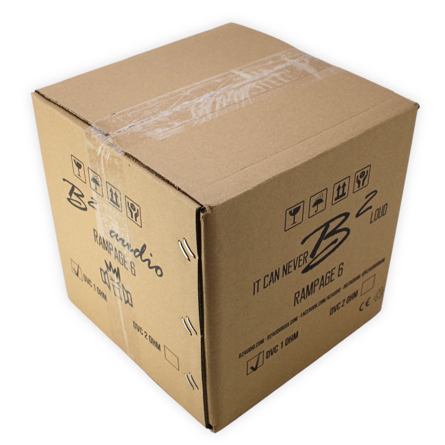 B2 Audio RAMPAGE Competition Series 6.5" 1000 Watt RMS Carbon Fiber Dual 1-Ohm 2" Voice Coil Subwoofer