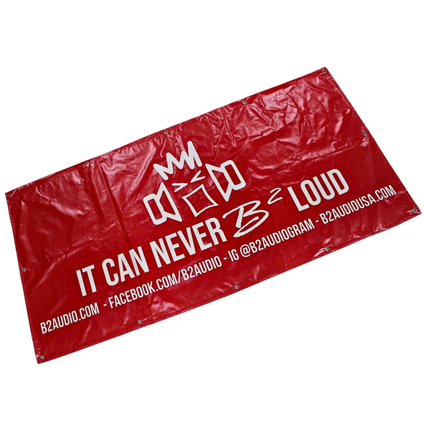 Official B2 Audio Red Banner Eye-Catching 5'x3' Display