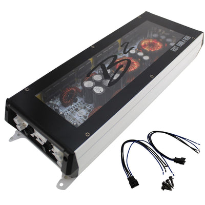 B2 Audio RIOT 4-Channel 1.8K 1800W 2-Ohm Class D Full Range Amplifier w/ RGB LED Illumination