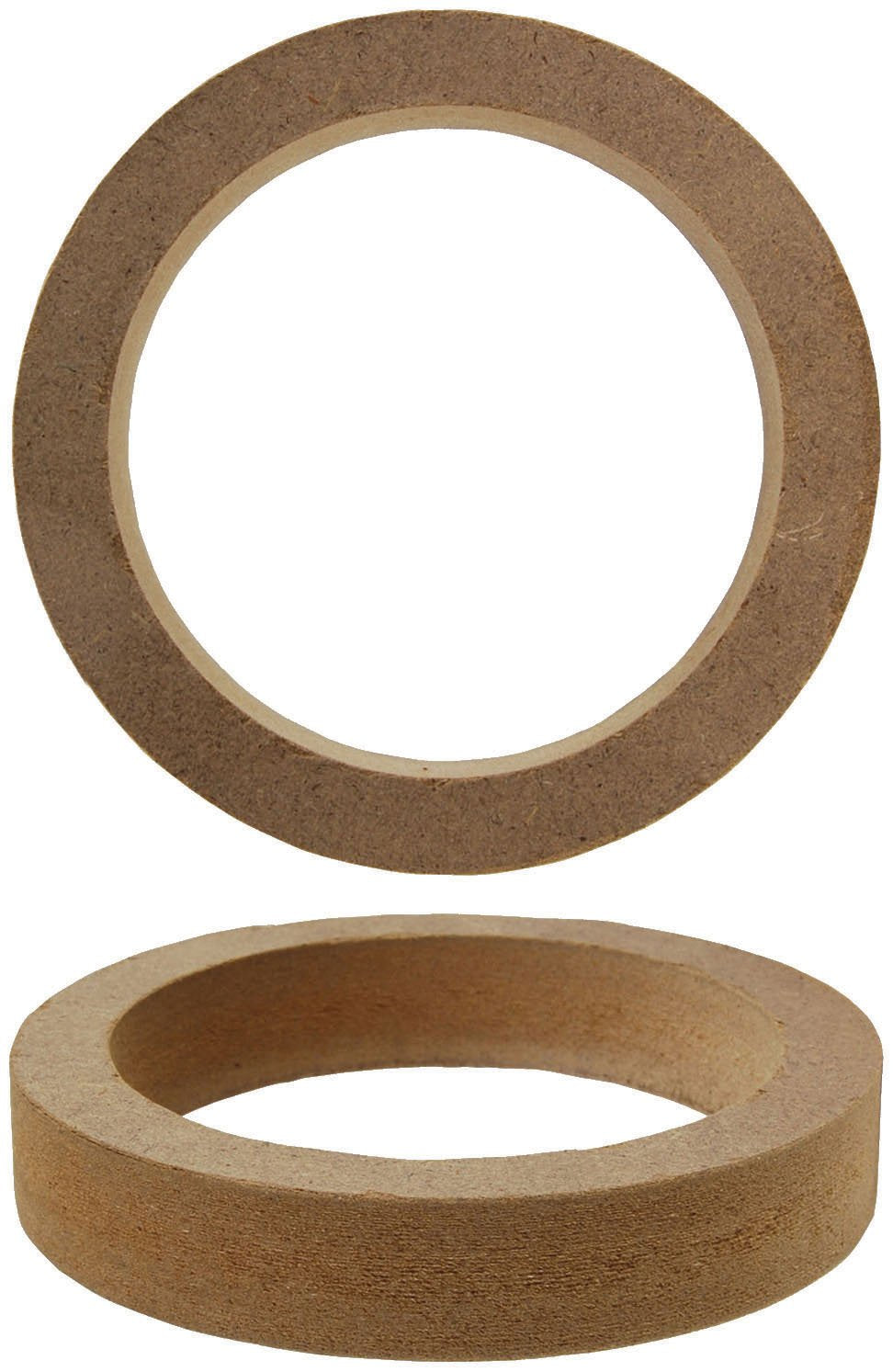 Pair of 5.25" MDF Wood Speaker Spacer Rings for Car Audio Installation Upgrade
