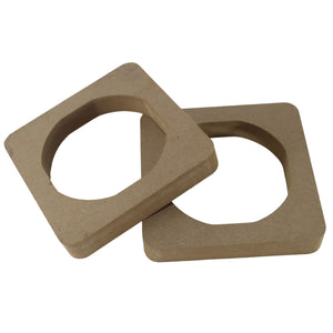 Pair of Universal 4.5" MDF Wood Speaker Spacer Rings for Custom Audio Installation