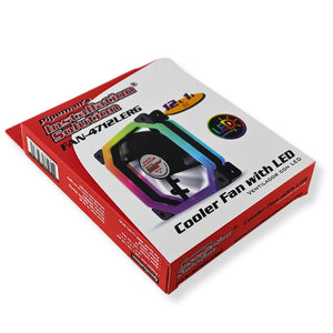 12 Volt Ultra Quiet Cooling Fan with RGB LED Lights for Electronics and Amplifiers