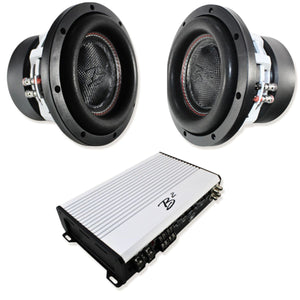 B2 Audio RAGE 1200.4 V2 4-Channel Amplifier + 2 RAGE8 D4 Subwoofers COMBO-20