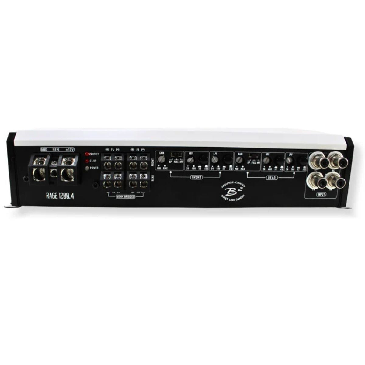 B2 Audio RAGE 1200.4 V2 4-Channel Amplifier + 2 RAGE8 D4 Subwoofers COMBO-20