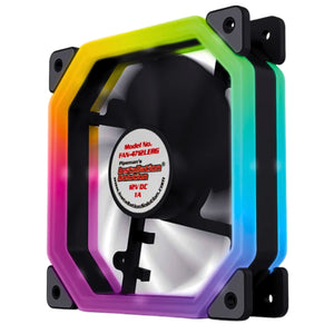 12 Volt Ultra Quiet Cooling Fan with RGB LED Lights for Electronics and Amplifiers