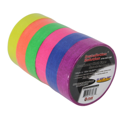 High Heat Harness Copolymer Tape Multi-Color 0.59" x 50 Ft Luminous Cotton Cloth