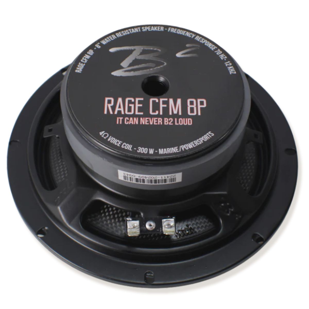 B2 Audio RAGE 1200.4 V2 4-Channel Amplifier w/RAGE8-CFM 8" Speaker Sets COMBO-16