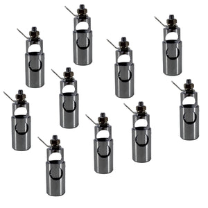 5 Pairs of 4 Gauge Brass/Nickel Plated Speaker Push Terminals (10 pcs)