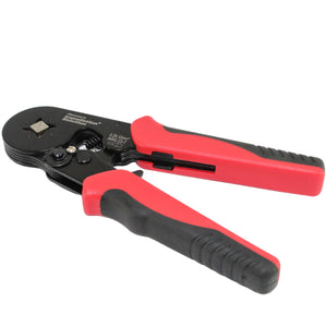 7" Red Ferrule Crimping Tool IS-TFC-7510 Adjustable Ratchet Wire Terminal Crimper