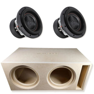 Two RAGE 8" DVC 500W RMS Subwoofer w/Tru Spec Vented Dual 8" Enclosure