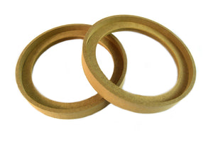6.5" Diameter 3/4-Inch MDF Wood Speaker Spacer Rings with Bezel Design Pair