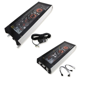 B2 Audio Full Car Audio Package DVPE212 Loaded Enclosure w/ RGB Amplifiers w/ 6.5" Speakers