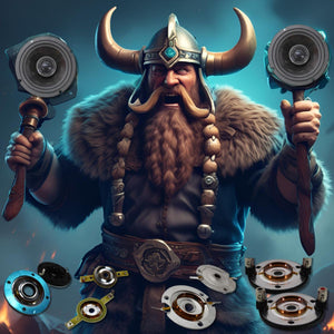 Viking holding B2 Audio Rage Series Diaphragms