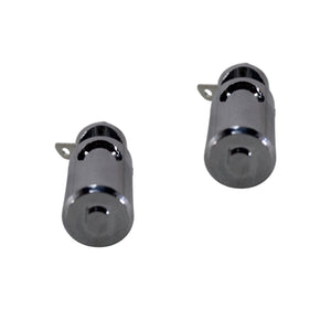 Pair of 4 Gauge Brass/Nickel Plated Speaker Push Terminals (2 pcs)