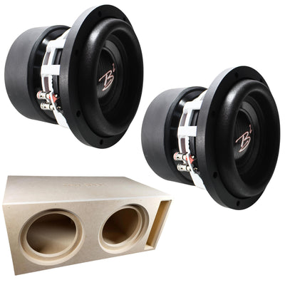 B2 Audio RAMPAGE8 D4 1000W RMS Subwoofer w/Tru Spec 8" Enclosure