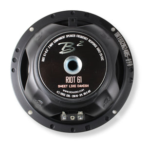 B2 Audio RIOT Series V2 6.5" 100 Watt RMS 4-Ohm Component Set With 1" Wide Band Tweeter & Crossover RIOT61