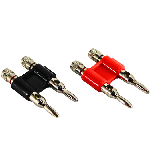 Pair of RCA Banana Plugs Black and Red RCA100-BP for Audio Connections Install Bay