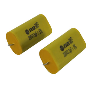 Pair of 3.3uF 250V 12000Hz at 4 Ohm Metalized Film Capacitor Bass Blockers