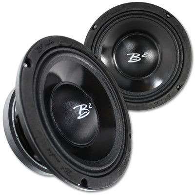 B2 Audio RAGE Series 8" 4-Ohm 250 Watt RMS Mid-Range Speakers UV/Water Resistant Cone, Sold in Pairs RAGE8PWR