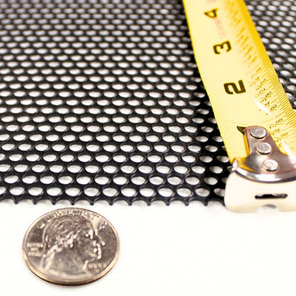 3' x 5' Black Metal Finish Mesh Grill Sheet Staggered Row with 5/32" Holes