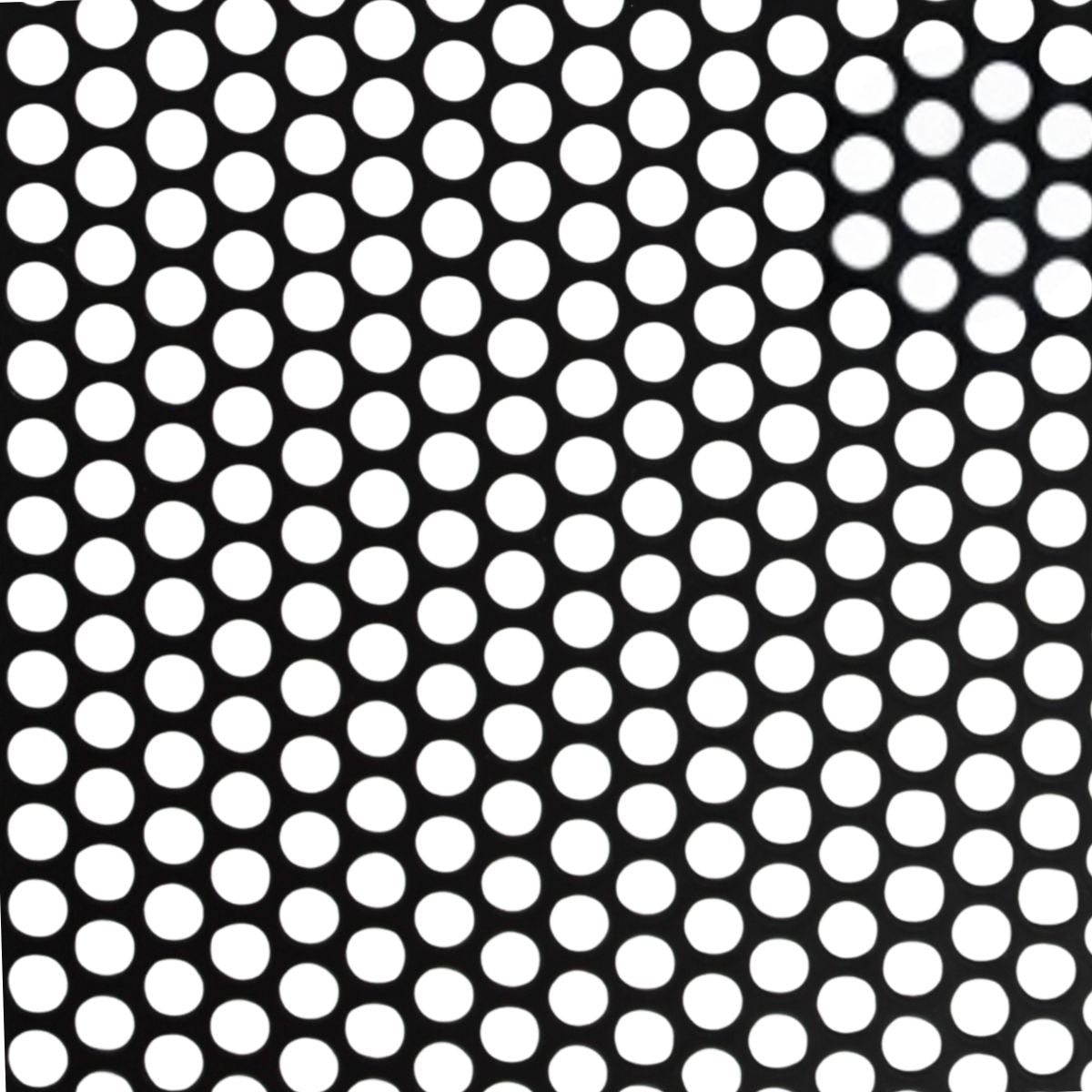 2' x 3' x 1.22mm Black Metal Finish Full Mesh Grill Sheet with 5/32" Holes