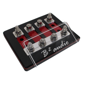 B2 Audio 4 Spot Heavy Duty ANL Fuse Distribution Block w/ Acrylic Cover