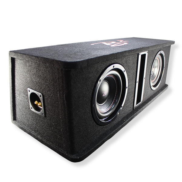 B2 Audio Dual 8" 800W Peak Dual 2 Ohm Vented Loaded Subwoofer Enclosure DVPE28
