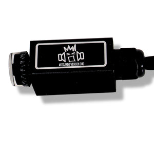 Official B2 Audio Aluminum Cased 18" RCA Bass Knob Black with RIOT GUY Logo