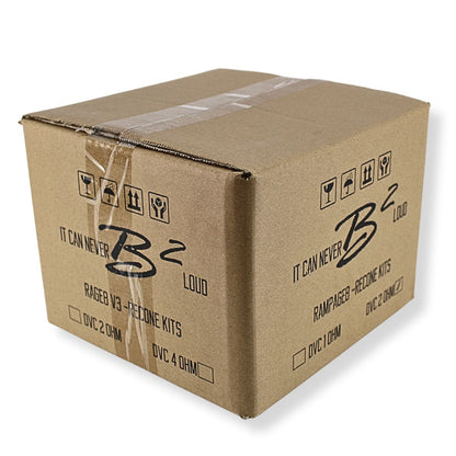 B2 Audio Rampage 8" Re-cone Kit Drop  1-Ohm 3" Coil Carbon Fiber