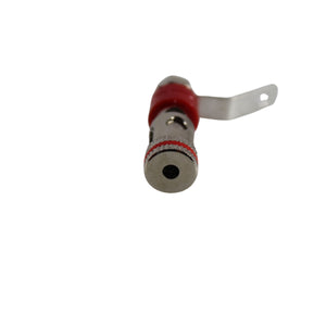 12 Gauge Brass Nickel Plated Positive Red Speaker Push Terminals Quick Connect