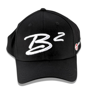 B2 Audio Black Flex-Fit Classic, Ball Cap Hat with "B2" Logo