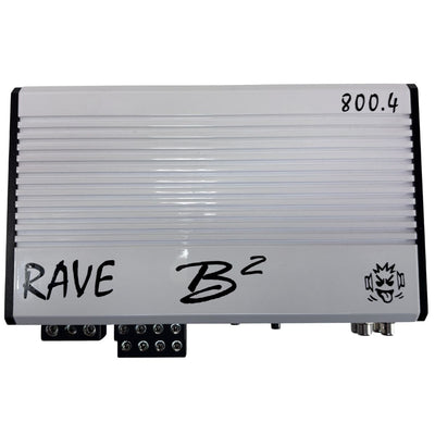 B2 Audio RAVE Series 800 Watt RMS 1 Ohms 4 Channel Class-D Car Audio Amplifier