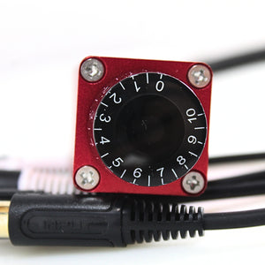 Official B2 Audio Aluminum Cased 30" RCA Bass Knob Red with B2 Audio Logo