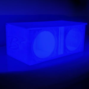 Glow in the Dark Dual Ported Enclosure w/ B2 Audio Rampage RC2 2" Mini Subwoofer