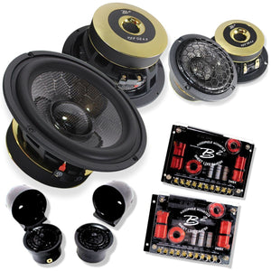 B2 Audio 3-Way 6.5" REF SQ Car Audio Component Speaker System w/ 3-way Crossover