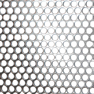 2' x 4' Shiny Metal Finish Mesh Grill Sheet Staggered Row with 3/16" Holes