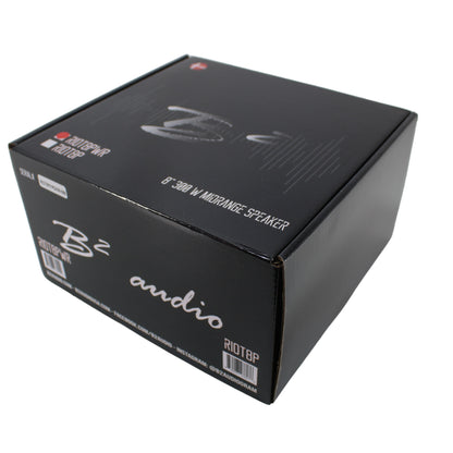 B2 Audio RIOT Series 8" 4-Ohm 150W RMS Mid-Range Speakers UV/Water Resistant Cone, Sold in Pairs RIOT8PWR