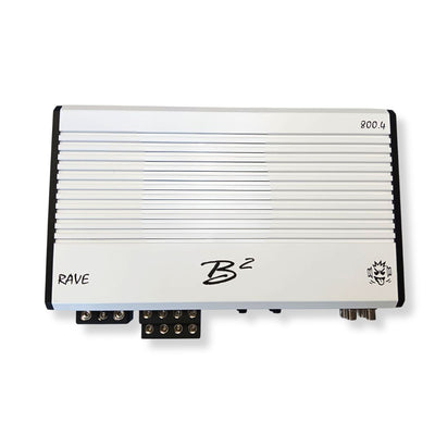 B2 Audio RAVE Series 800 Watt RMS 1 Ohms 4 Channel Class-D Car Audio Amplifier