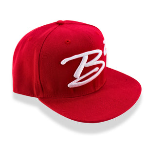 🎁 B2 Audio Red Flex-Fit Snapback Classic, Flat-Bill Hat with "B2" Logo (100% off)